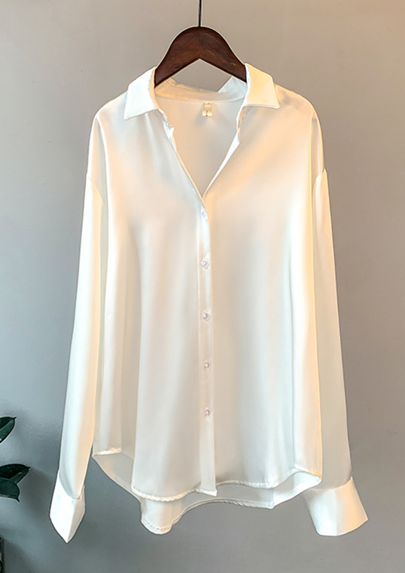 Buy MY EVERY DAY WHITE SATIN SHIRT for Women Online in India