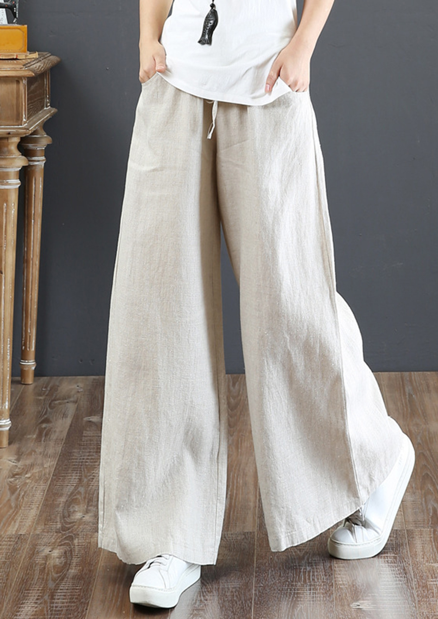 LOUNGE AROUND IN APRICOT TROUSERS