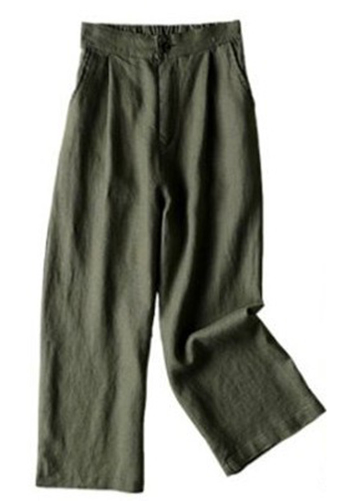 Everyday Army Green Loose Fit Trousers
