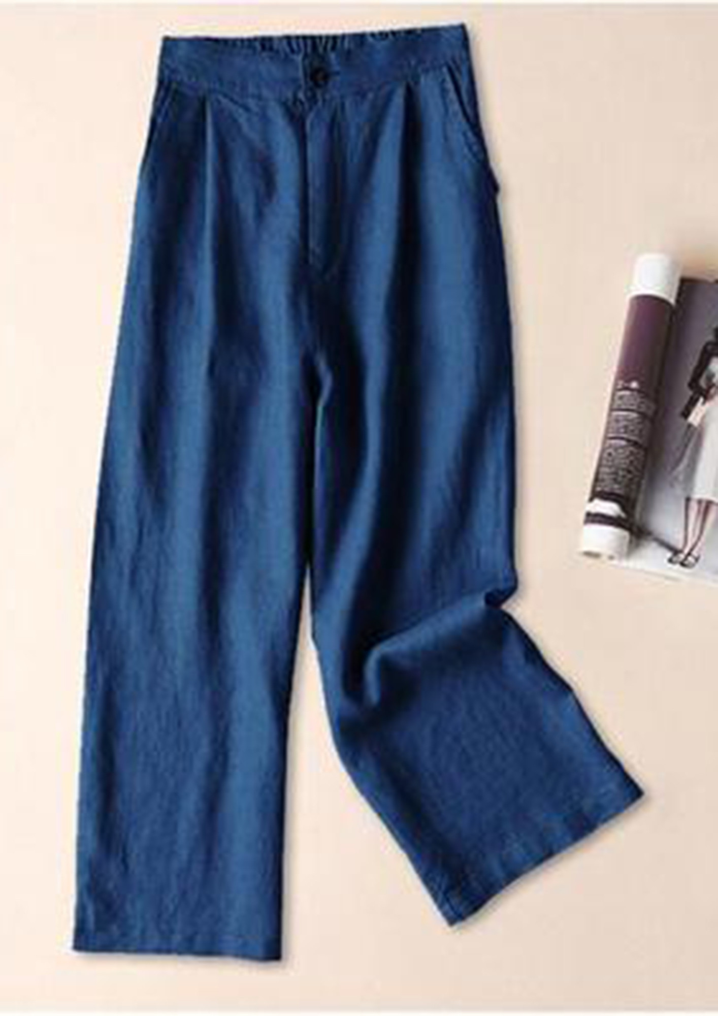 EVERYDAY NAVY LOOSE FIT TROUSERS