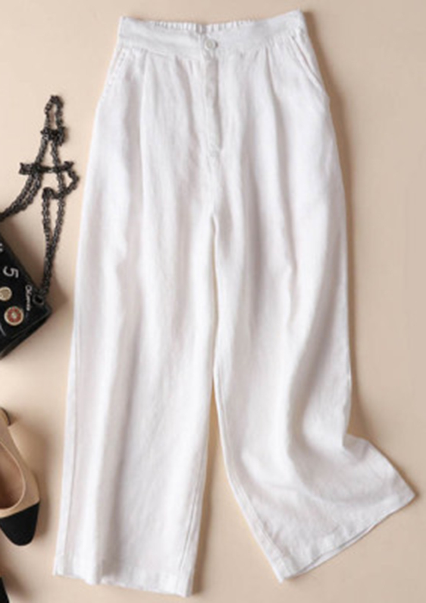EVERYDAY WHITE LOOSE FIT TROUSERS
