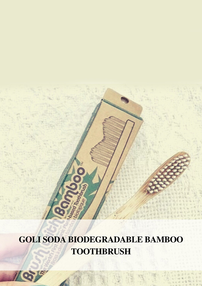 Goli Soda - Kids Toothbrush - Pack of 1 - Brush With Bamboo - Biodegradable / Eco Friendly / USDA Certified Biobased Product