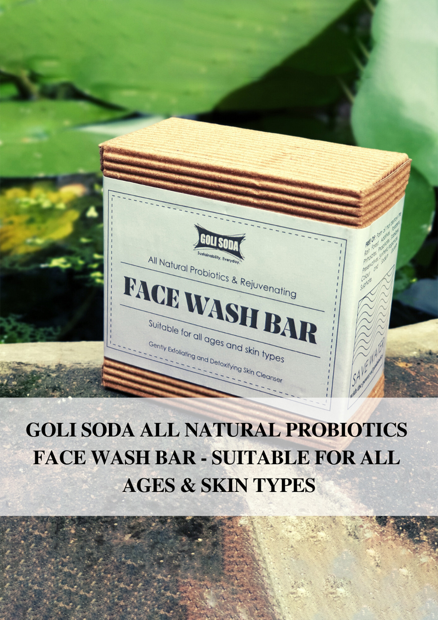 Goli Soda All Natural Probiotics Face Wash Soap - 90 g