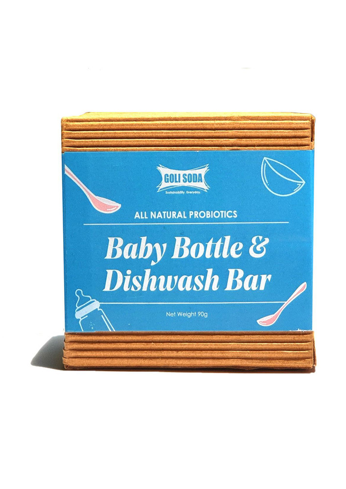 Goli Soda Coconut Coir Scrub And Probiotic Baby Bottle & Dishwash Bar - Exclusive Combo