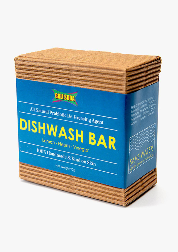 Goli Soda Coconut Coir Scrub And Probiotic Dishwash Bar - Exclusive Combo