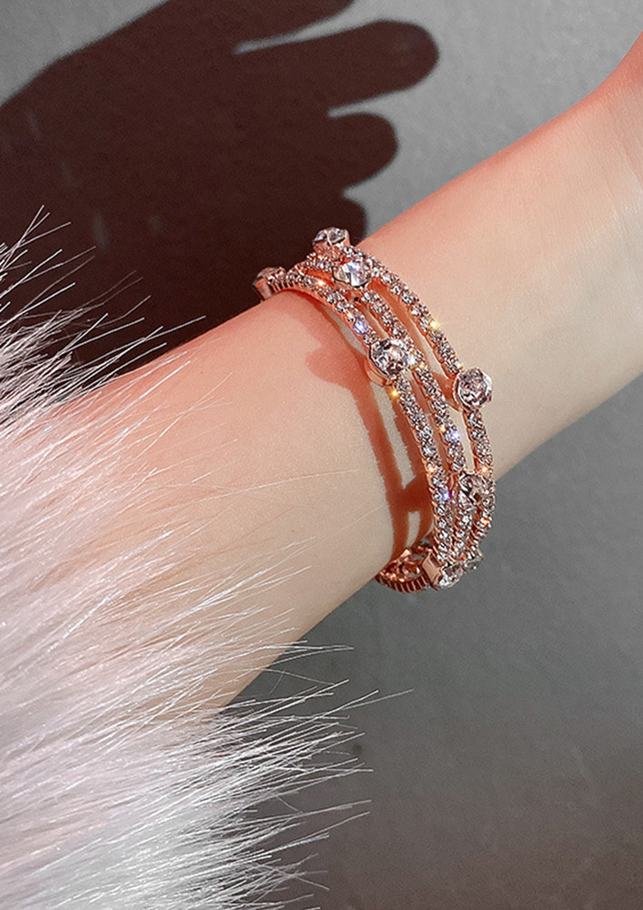 Pink And Bling Layered Bracelet