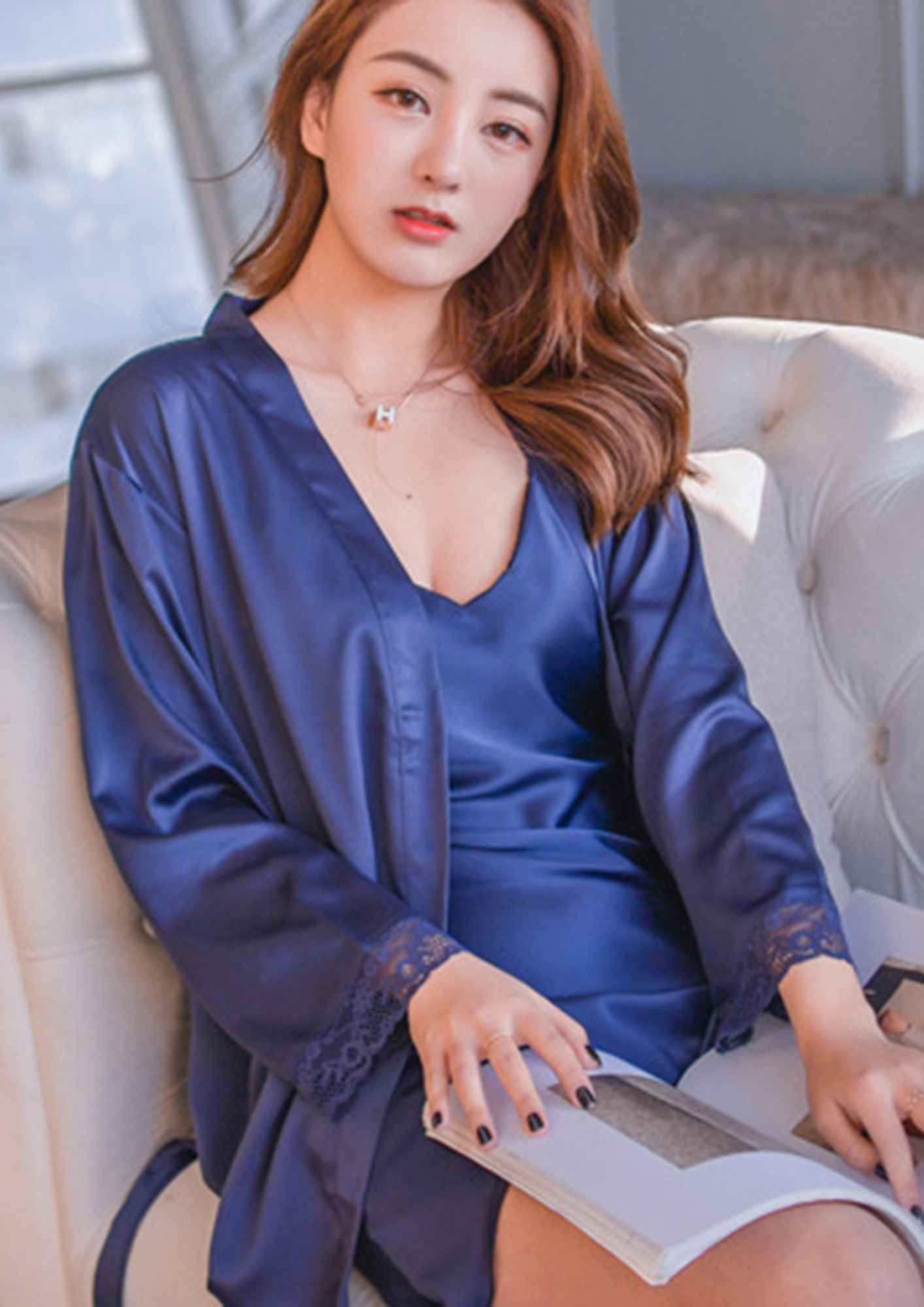 SIMPLE AND SUBTL FOR YOU NIGHT NAVY NIGHT SUIT
