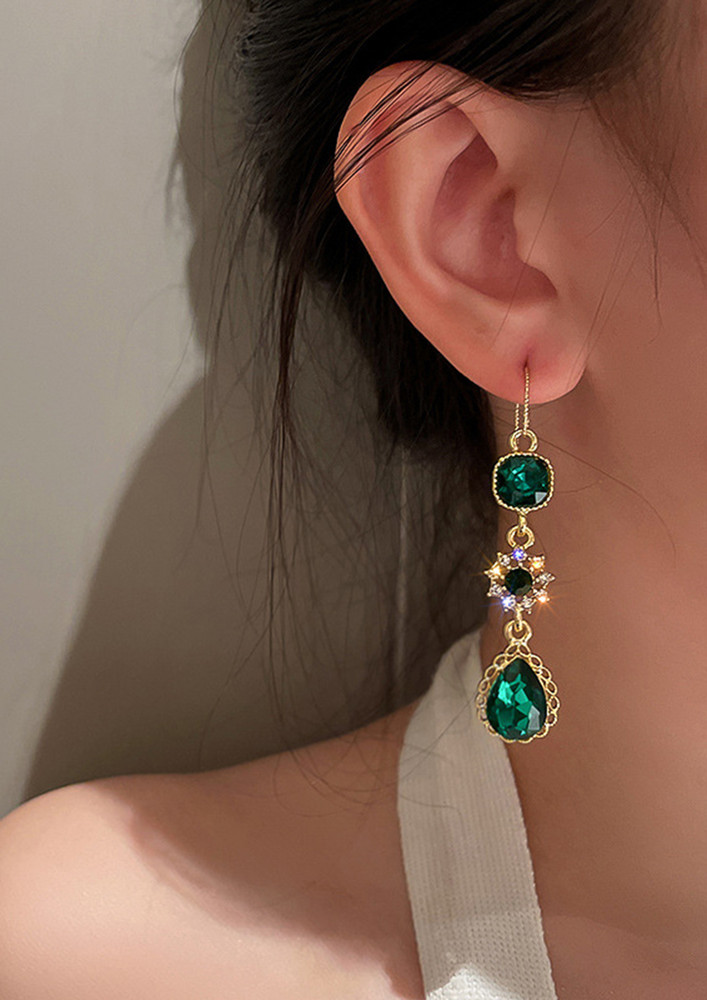 Emeralds Are Here Green Earrings