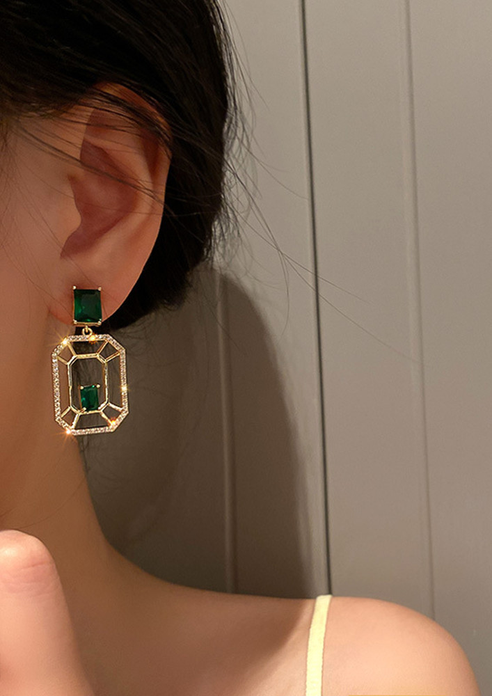 Emerald Wishes Dangling Earrings