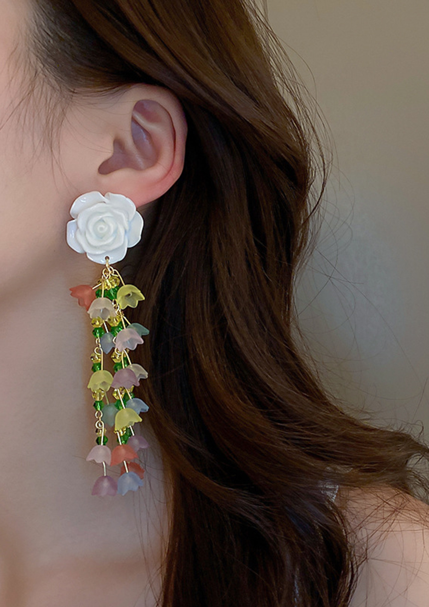 Dainty Ivy Flower Earrings | Caitlyn Minimalist
