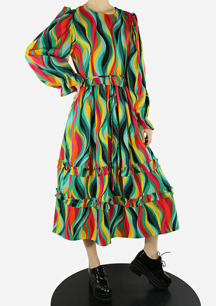 Wavy Days Multi Color Dress