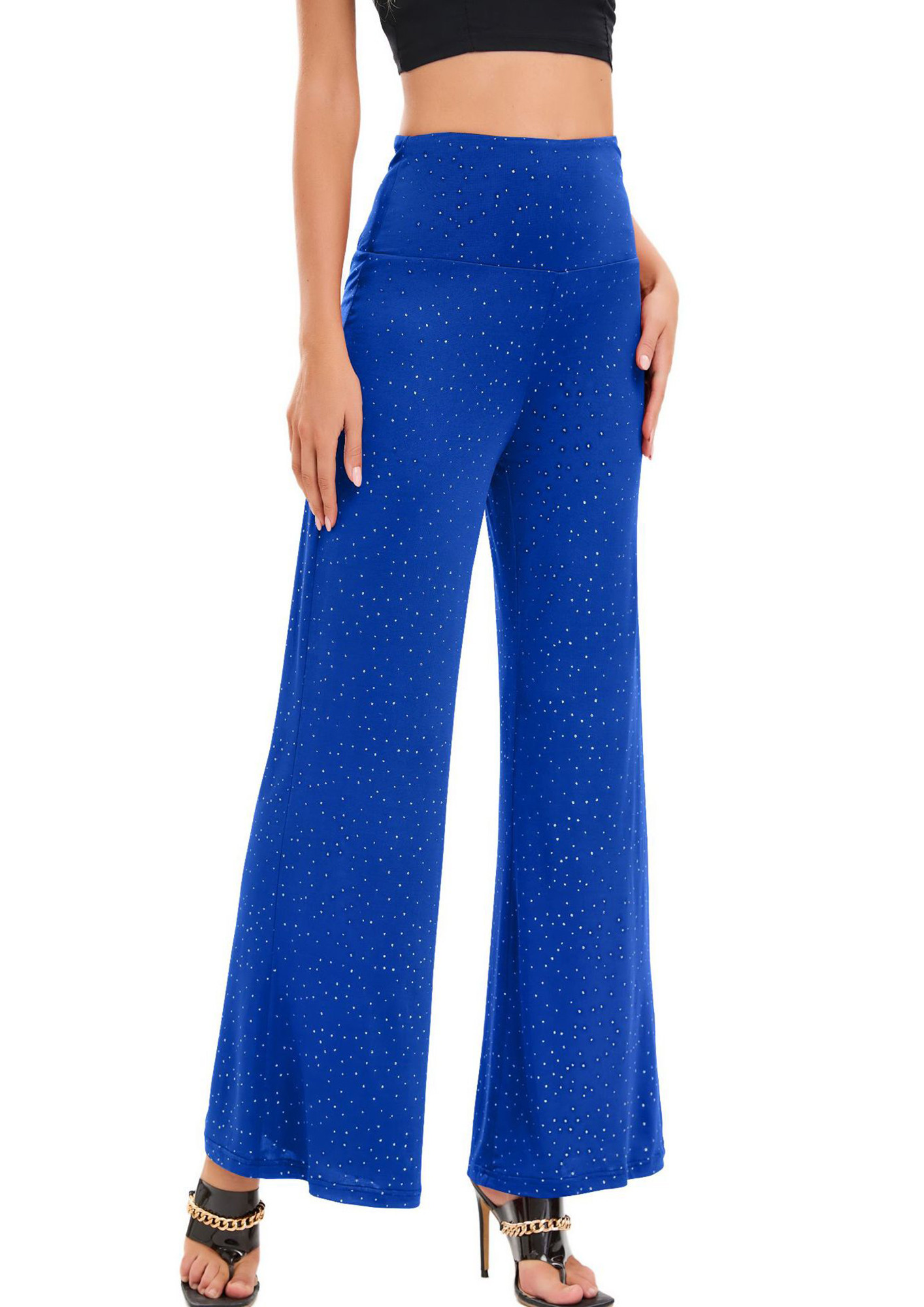 Wide Leg Pants/flowy High-waisted Pants/long Elegant Pants/blue Formal Pants  by Caramella Fashion - Etsy Denmark