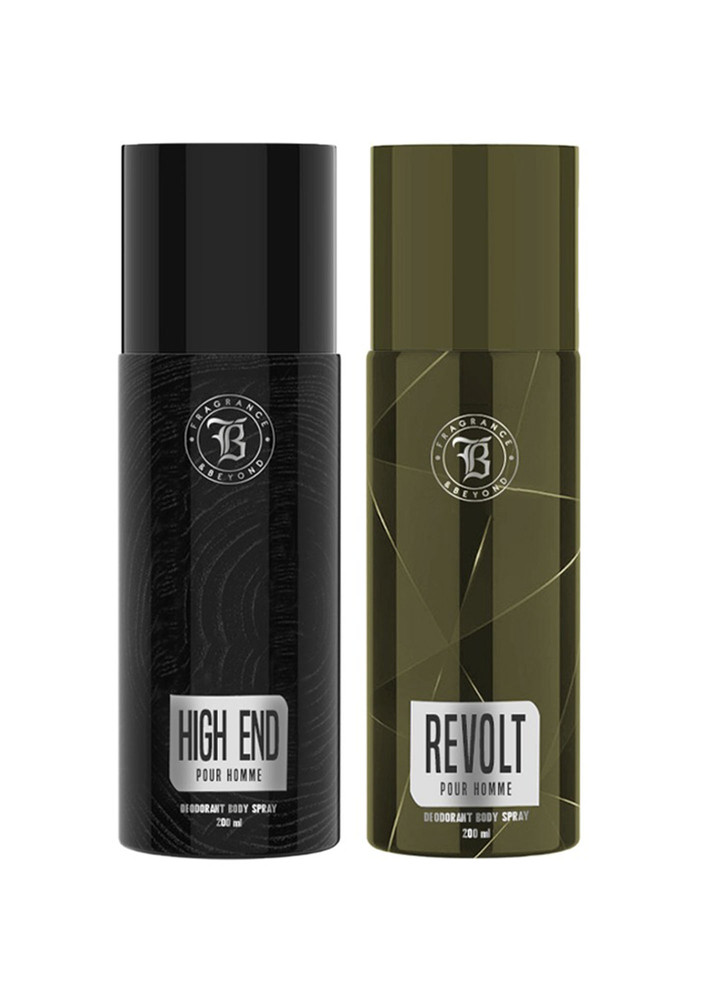 Fragrance & Beyond Body Deodorant for Men, (Pack of 2) - 200ml Each | High End, Revolt