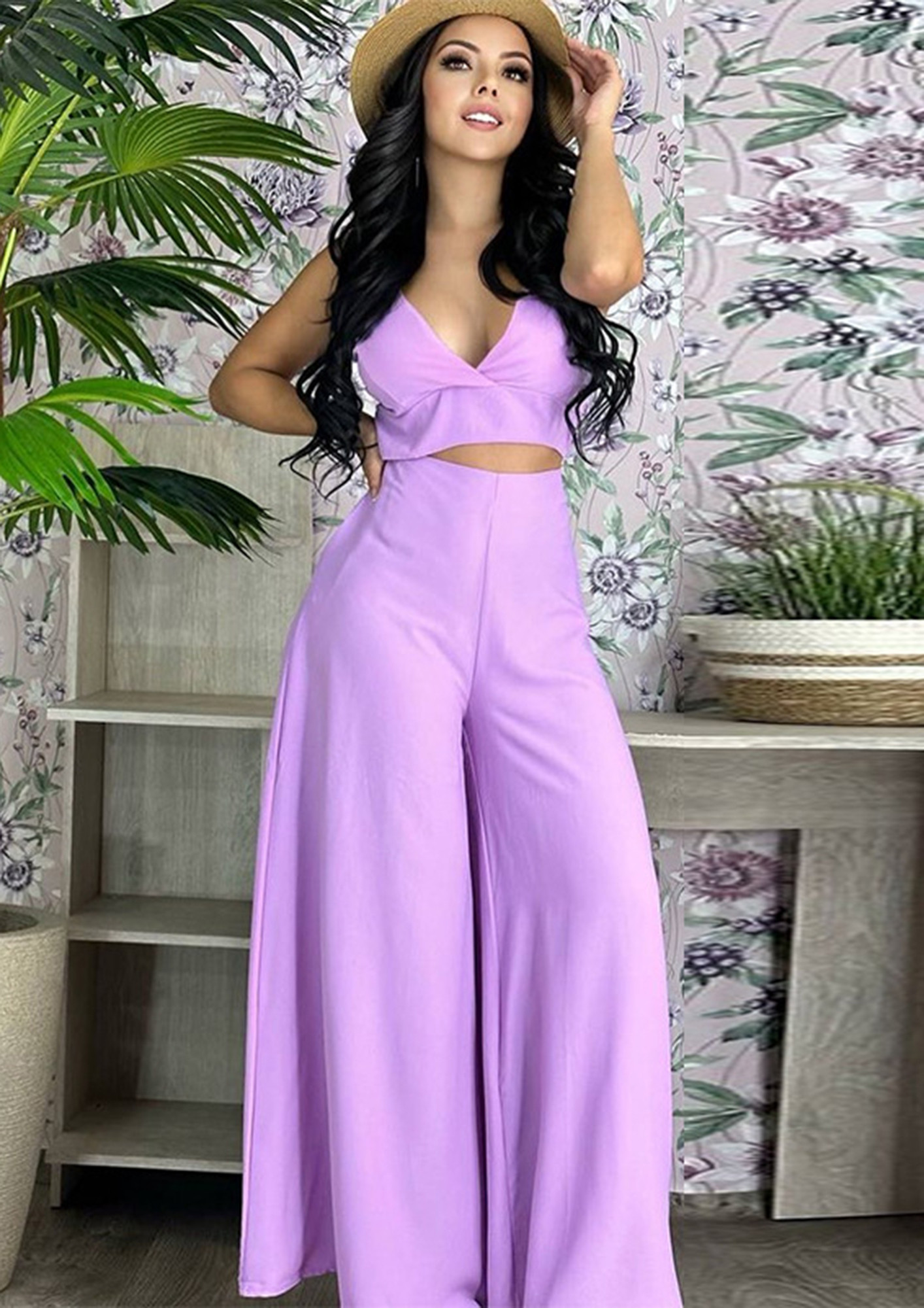 Buy Women Lilac Tie Up Top And Pants CoOrd Set  Trends Online India   FabAlley