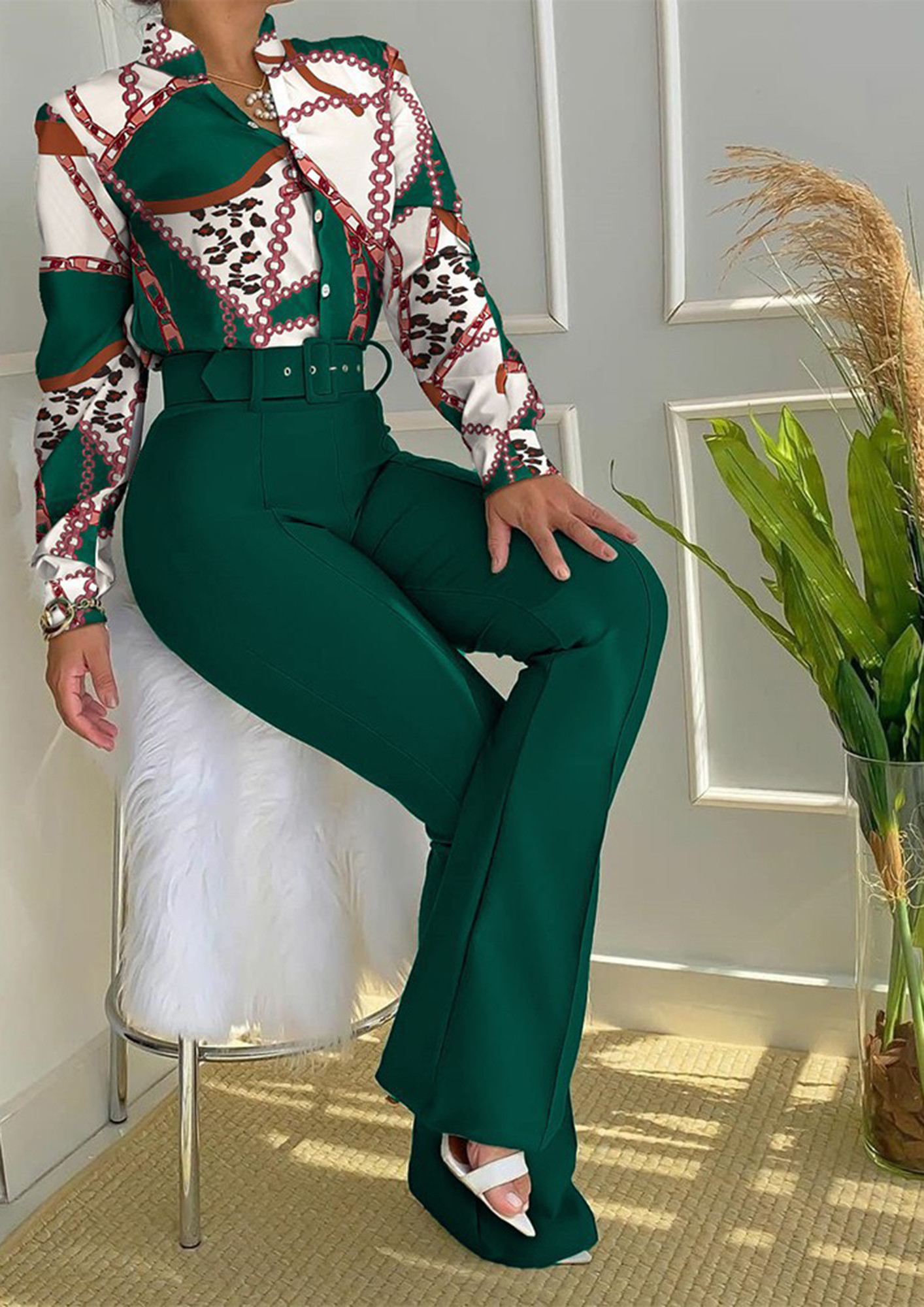 Monte Carlo Trousers and Pants  Buy Monte Carlo Women Polyester Blend Green  Solid High Waist Pants Online  Nykaa Fashion