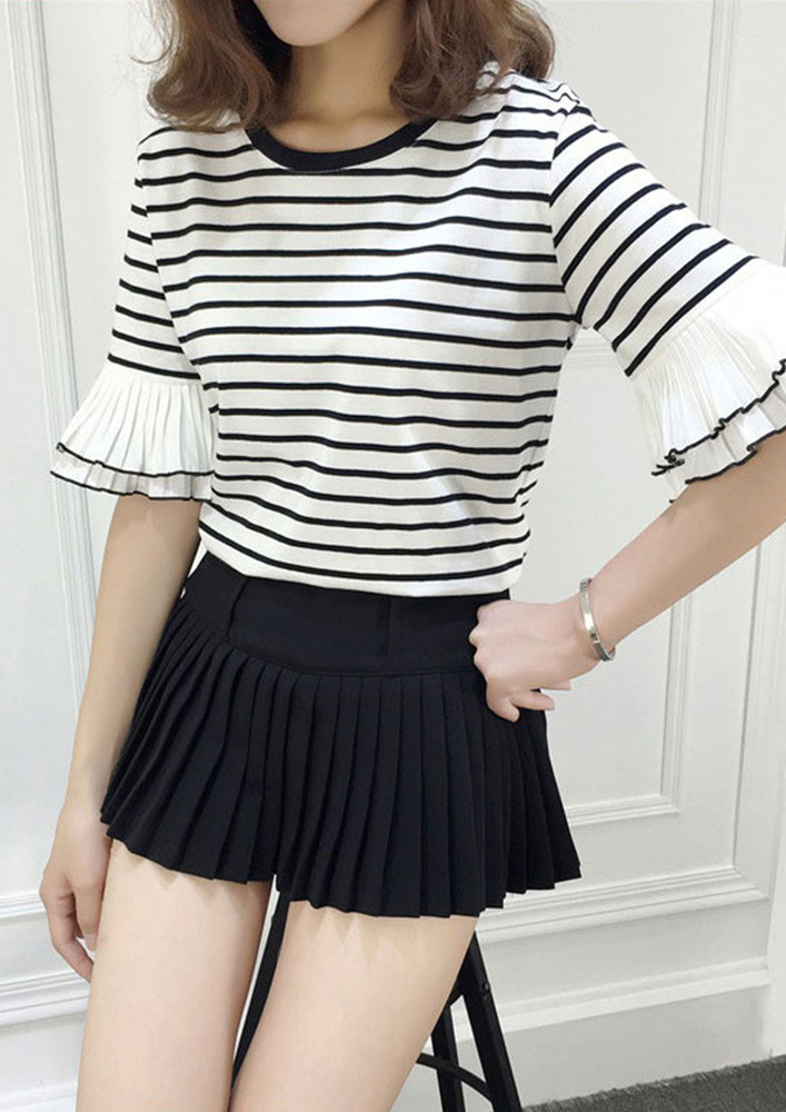 BELLS AND STRIPES WHITE TOP