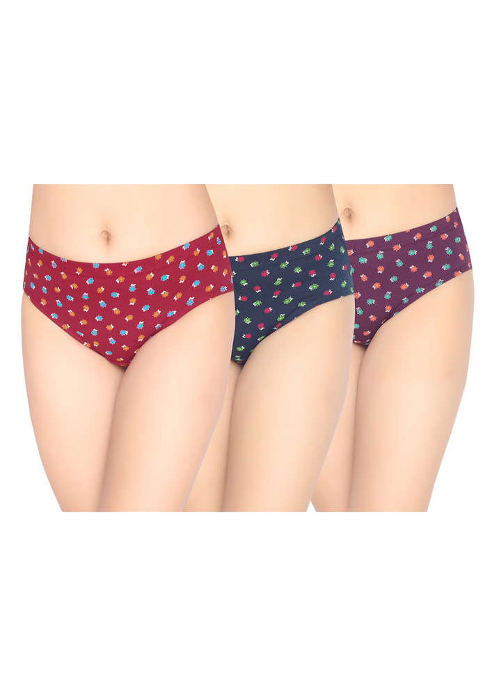 In Care Women Pack Of 3 Printed High-rise Hipster- Icin-007