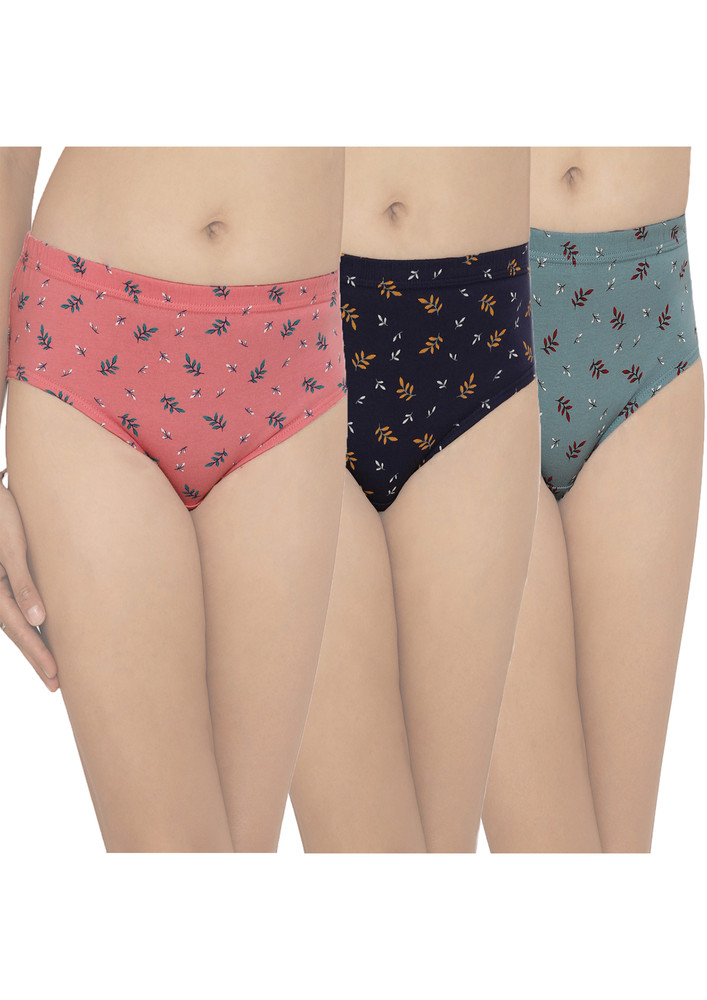 In Care Women Pack Of 3 Assorted Hipster Briefs-icin-017