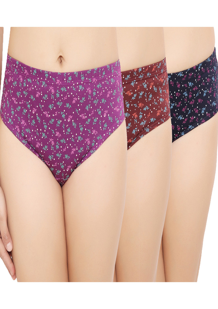 In Care Women Pack Of 3 Printed High-rise Hipster- Icin-024
