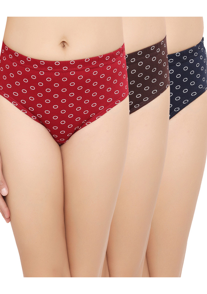 In Care Women Pack Of 3 Printed High-rise Hipster- Icin-033