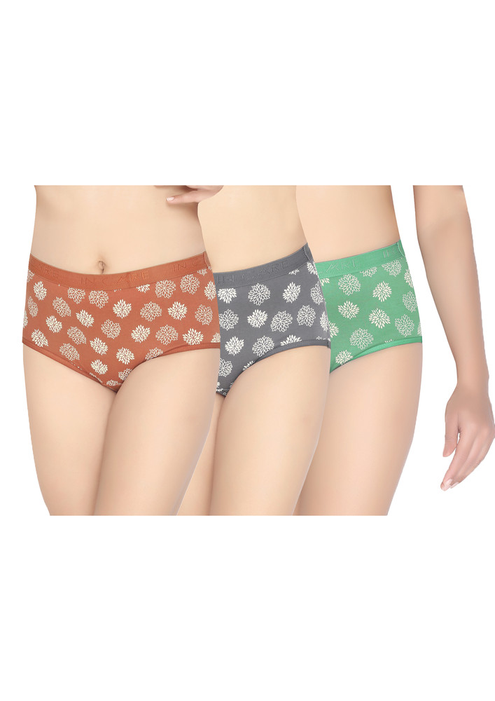 In Care Women Pack of 3 Printed High-Rise Hipster- ICOE-013