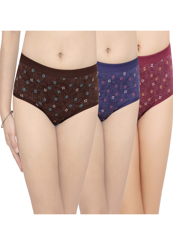 In Care Women Pack Of 3 Printed High-rise Hipster- Icoe-053