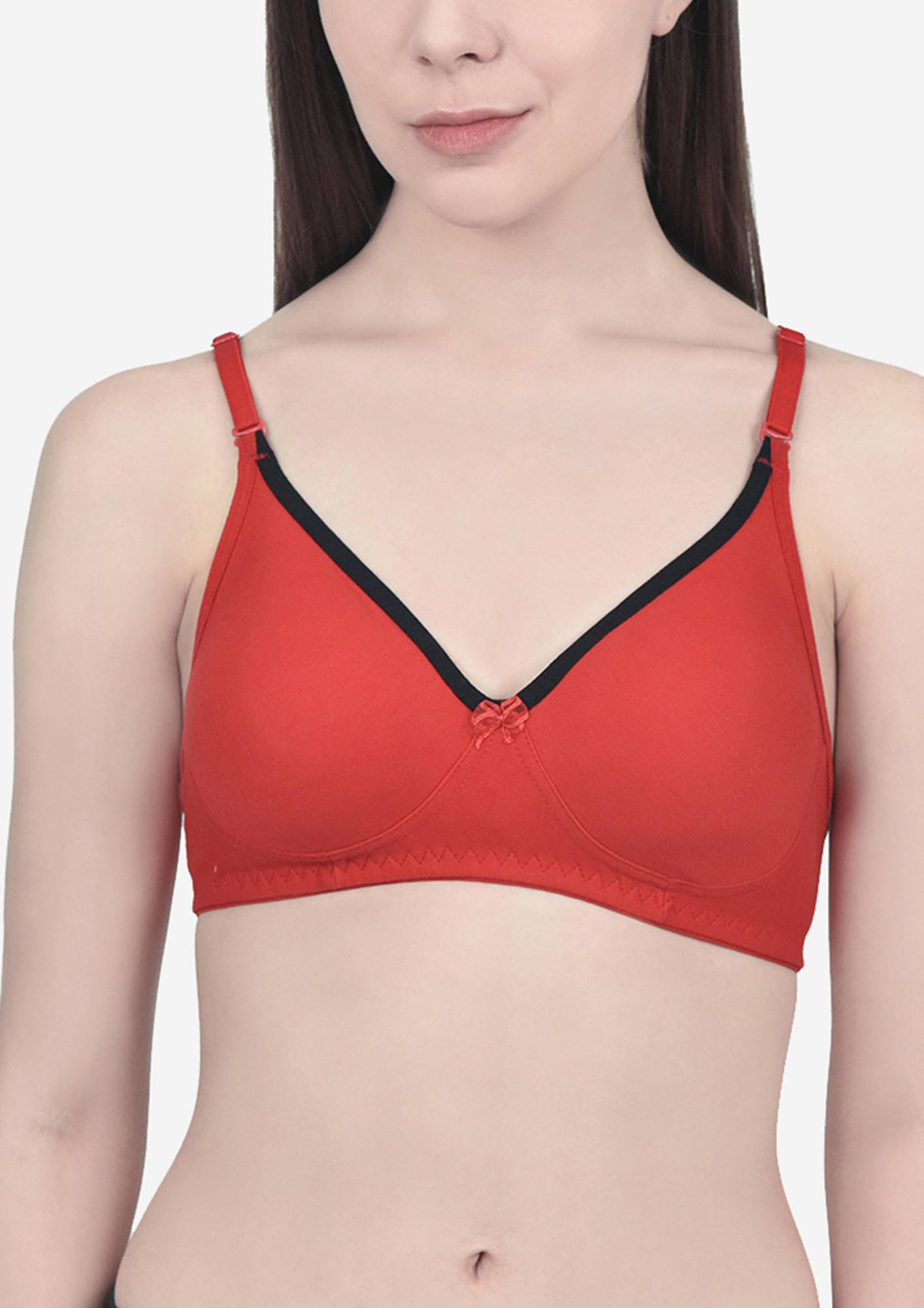 TRULY DELIGHTFUL RED NON WIRED NON PADDED BRA