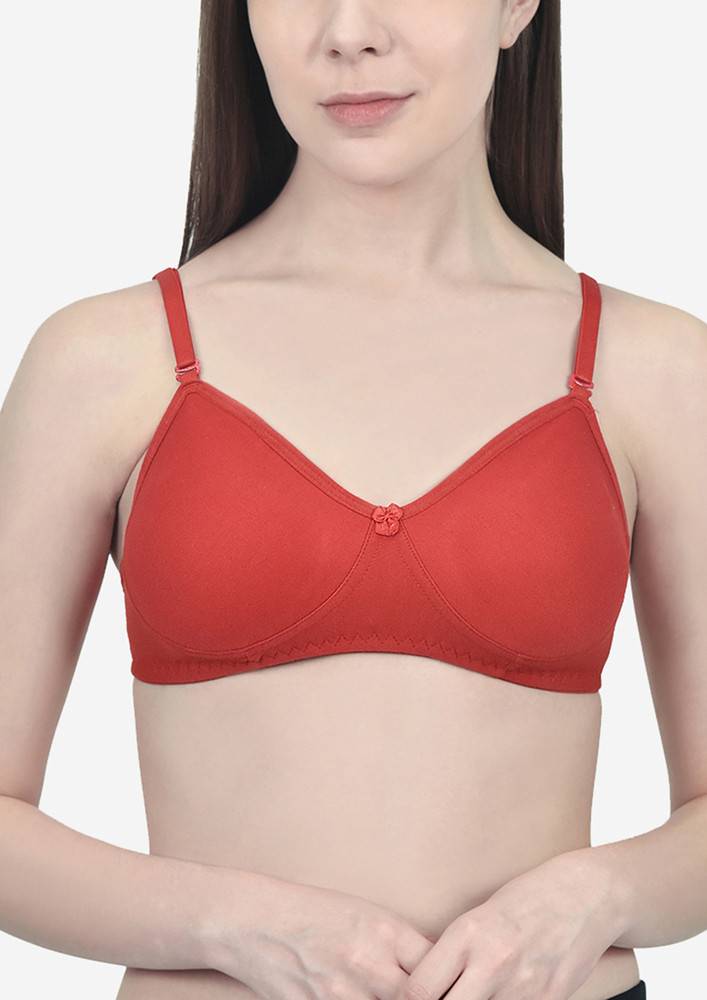 CHASING RELIEF RED NON WIRED NON PADDED BRA