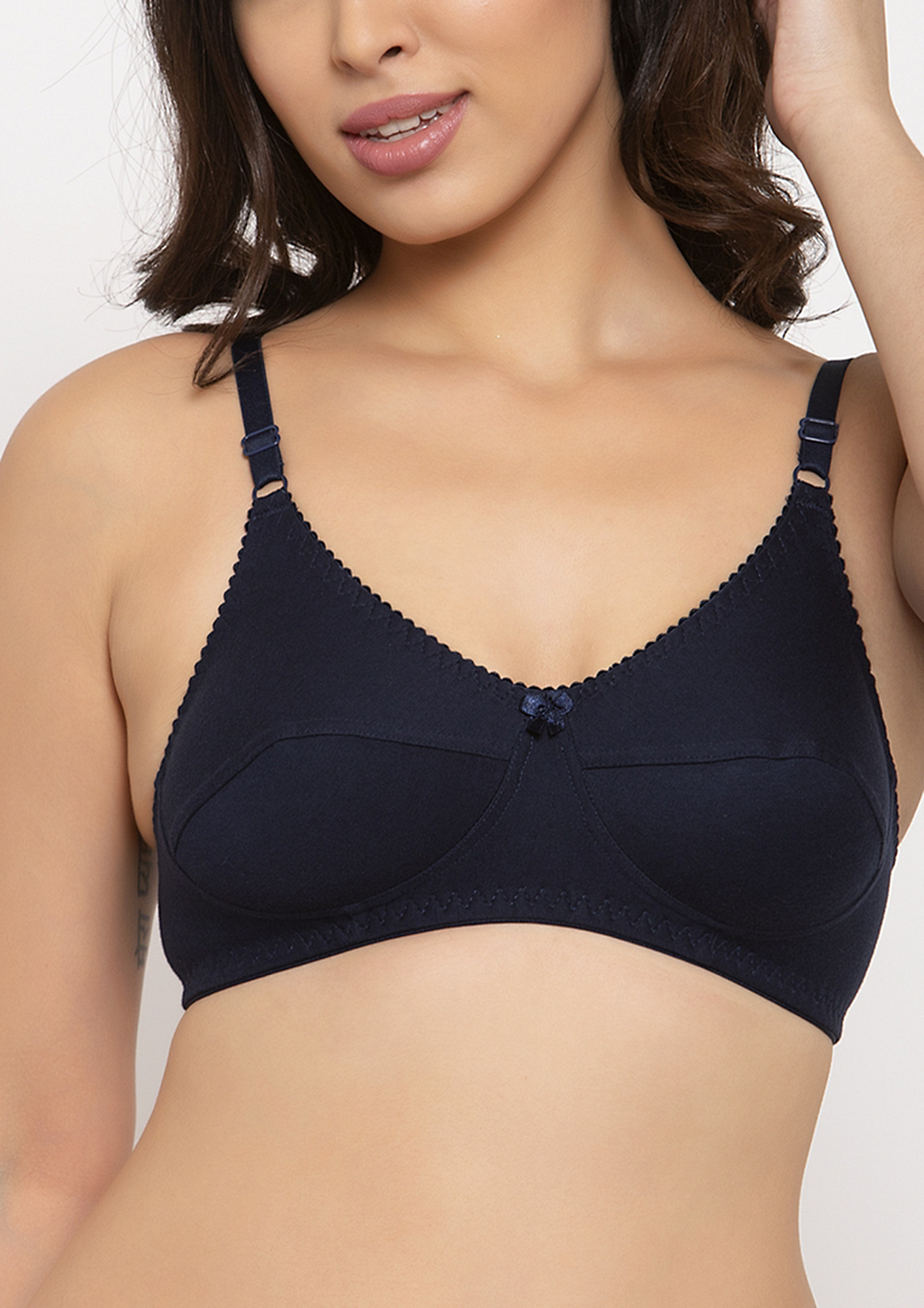 SELF LOVING NAVY BLUE NON WIRED NON PADDED BRA