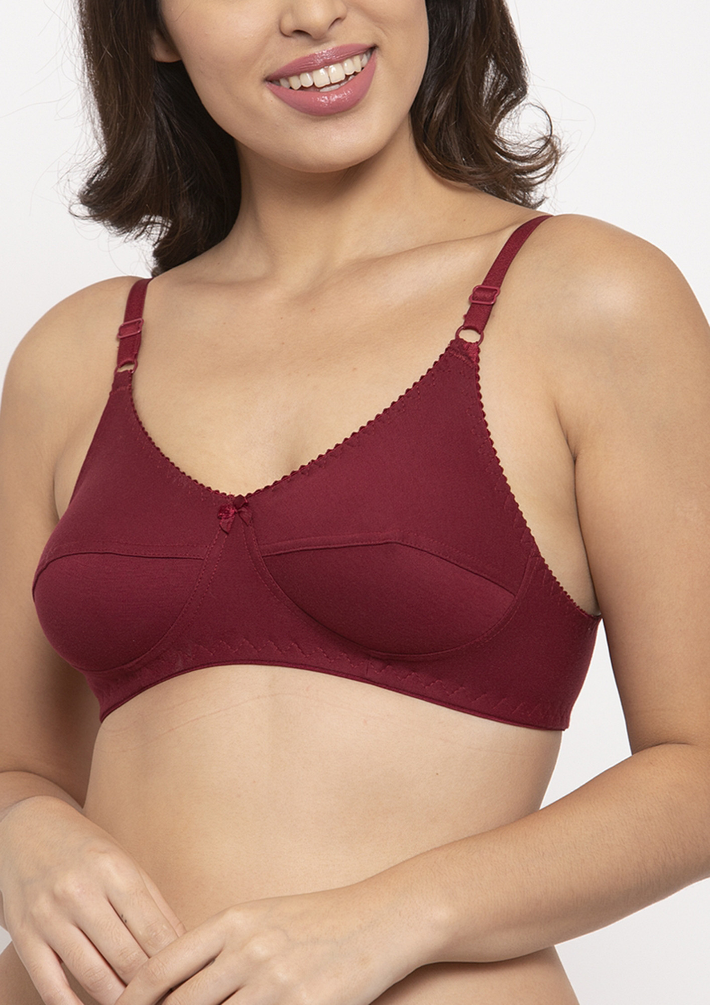 SELF LOVING MAROON NON WIRED NON PADDED BRA
