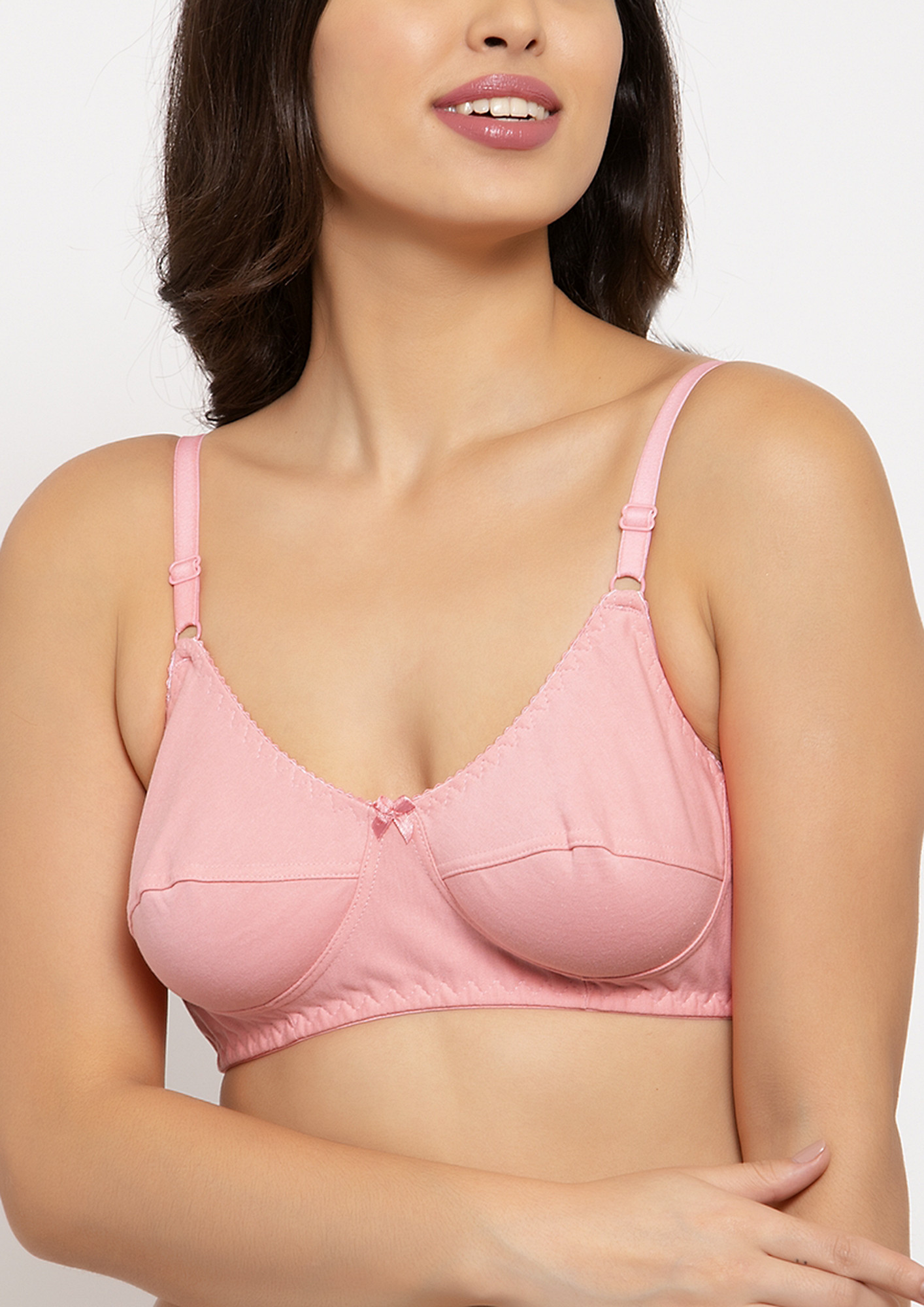 ALONG THE DAY PINK NON WIRED NON PADDED BRA