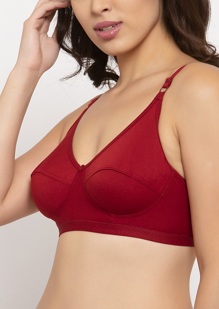 A Secret Place Maroon Non Wired Non Padded Bra