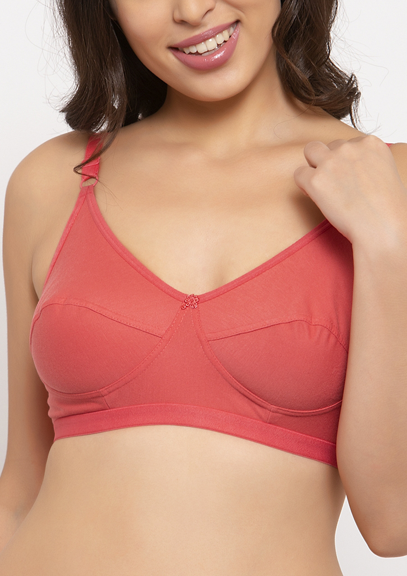 A SECRET PLACE CORAL NON WIRED NON PADDED BRA