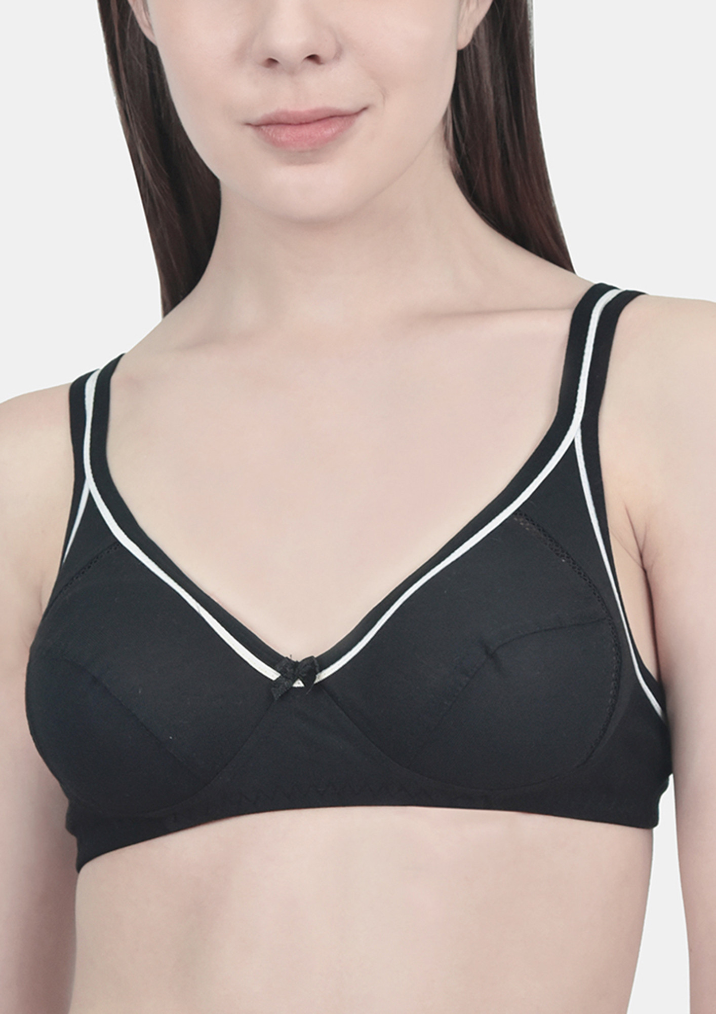 ABSTRACT TOUCH BLACK NON WIRED NON PADDED BRA