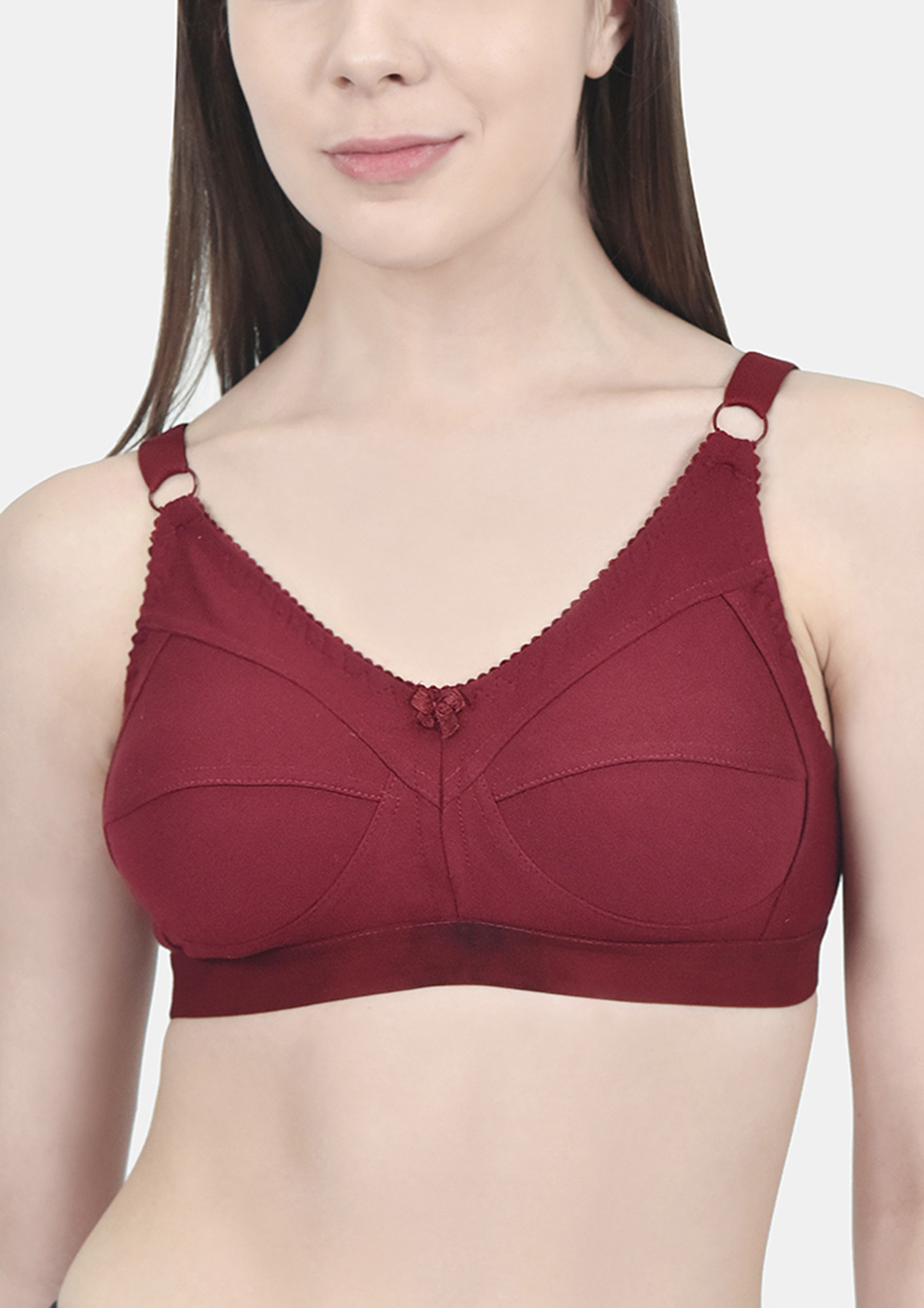 ABOUT TO GO OUT MAROON NON WIRED NON PADDED BRA