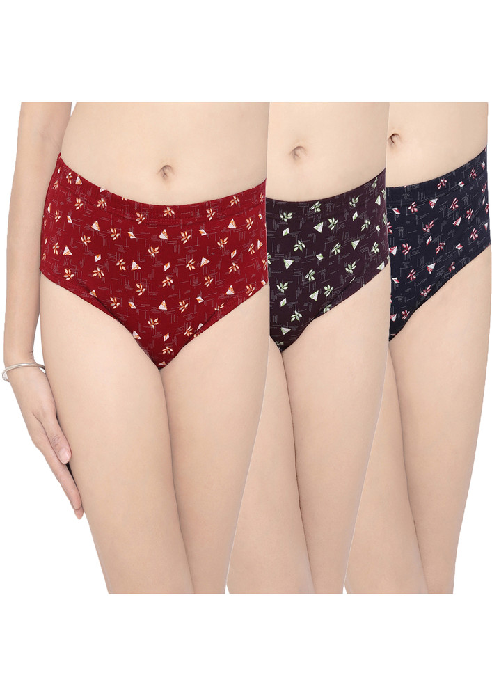 In Care Women Pack of 3 Assorted Hipster Briefs- ISIN-002