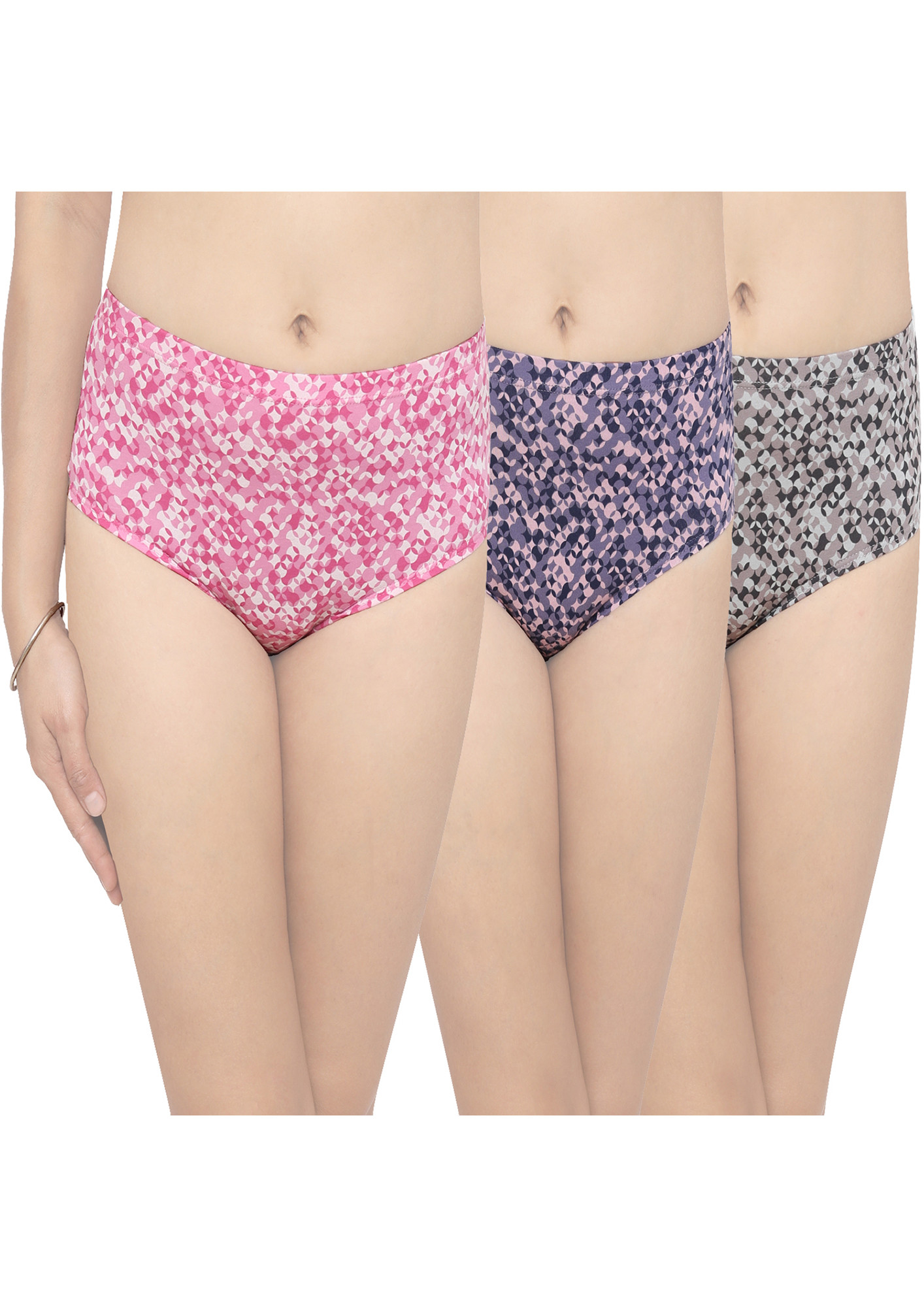 In Shape Women Pack of 3 Assorted Hipster - ISIN-019
