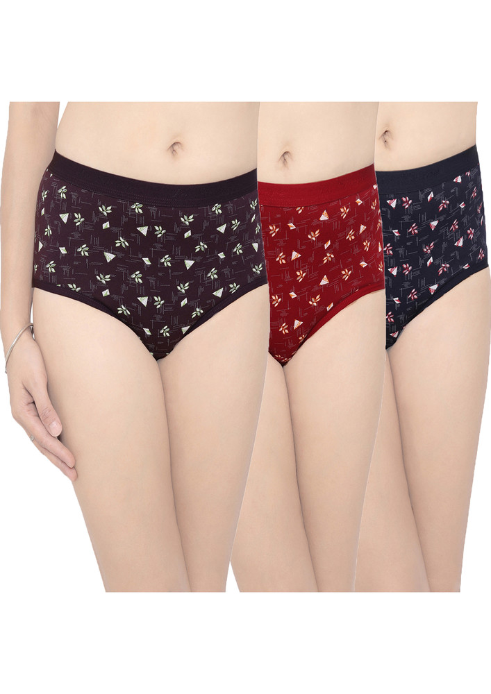 In Care Women Pack Of 3 Printed High-rise Hipster- Isoe-002