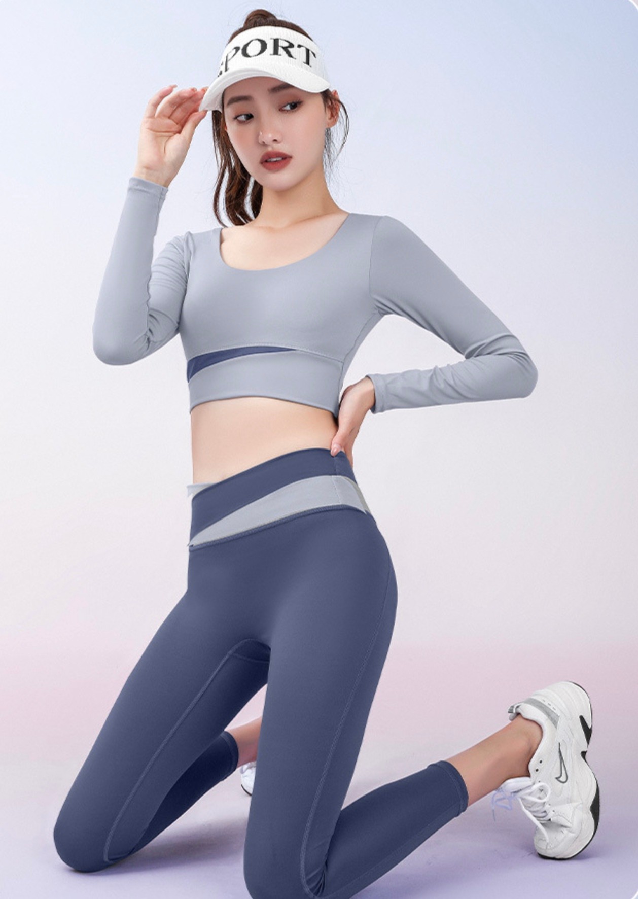 Buy COLOURBLOCK SEAMLESS BLUE ACTIVEWEAR SET for Women Online in India