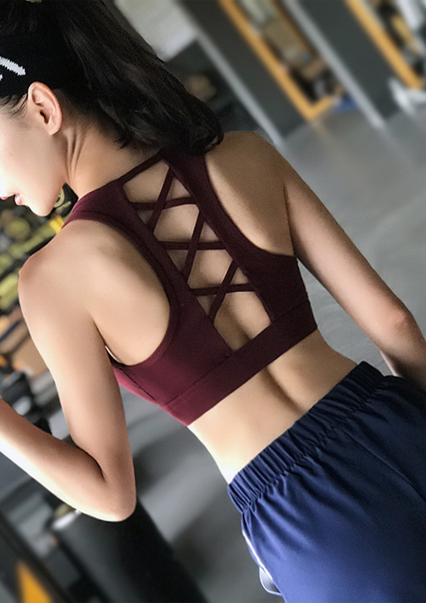 ALREADY IN MOTION RED SPORTS BRA