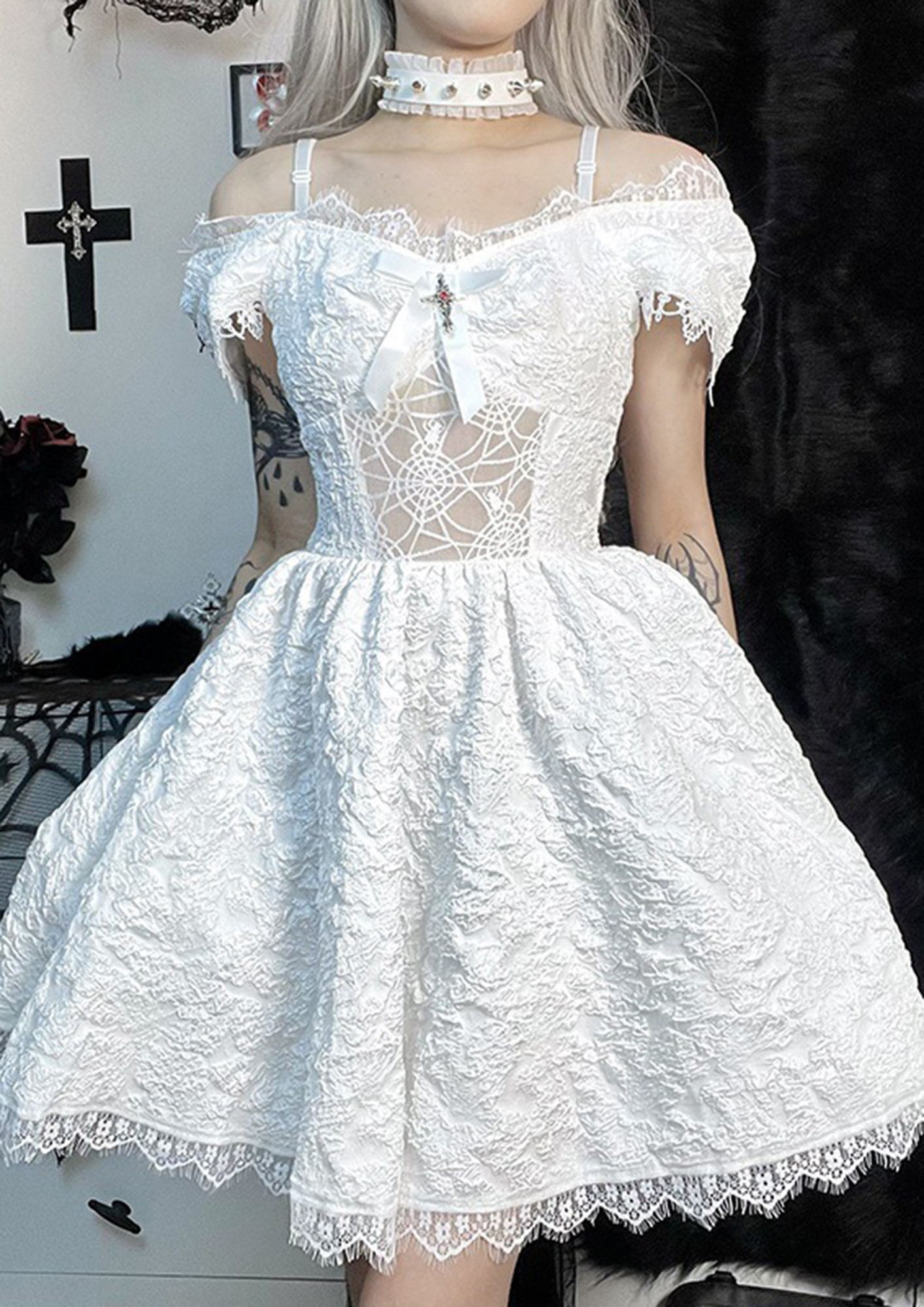 Buy GOTHIC STYLE WHITE DRESS for Women Online in India
