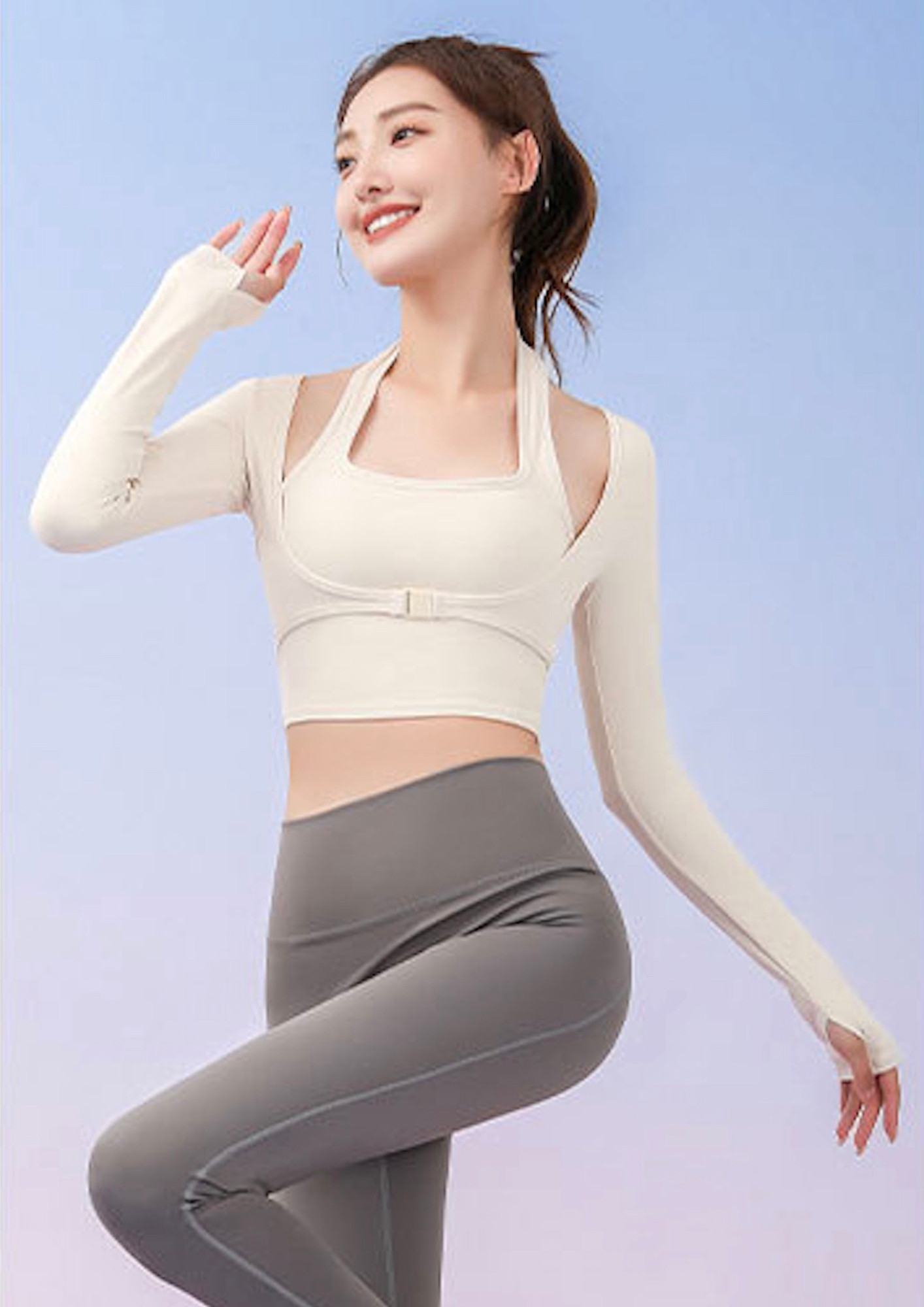 Buy A SIMPLE WHITE (FAUX TWO PIECE) SPORTS TOP for Women Online in India