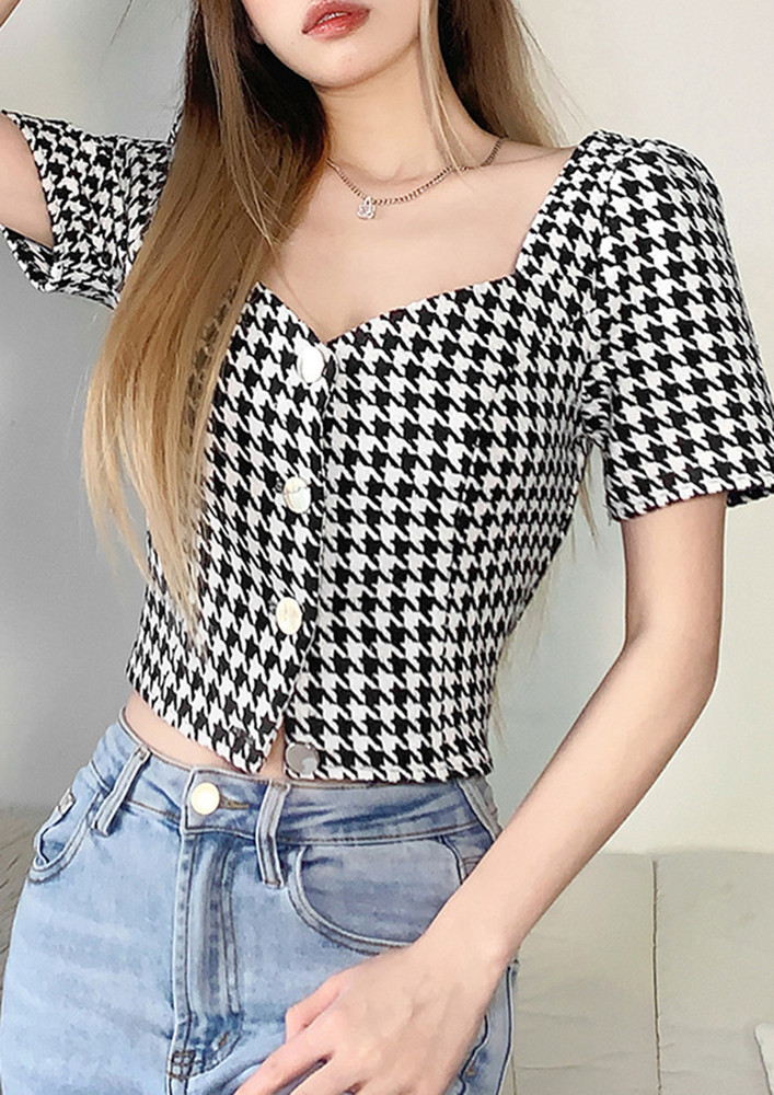 CLASSY AND SASSY BLACK AND WHITE TOP