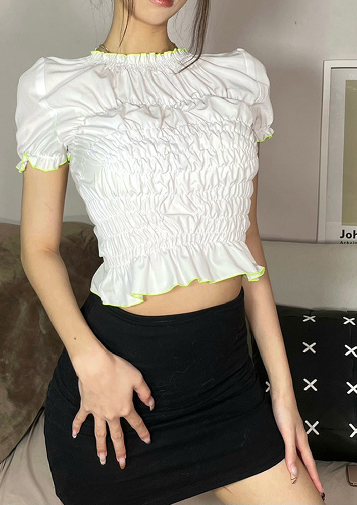 Better In White Cropped Top