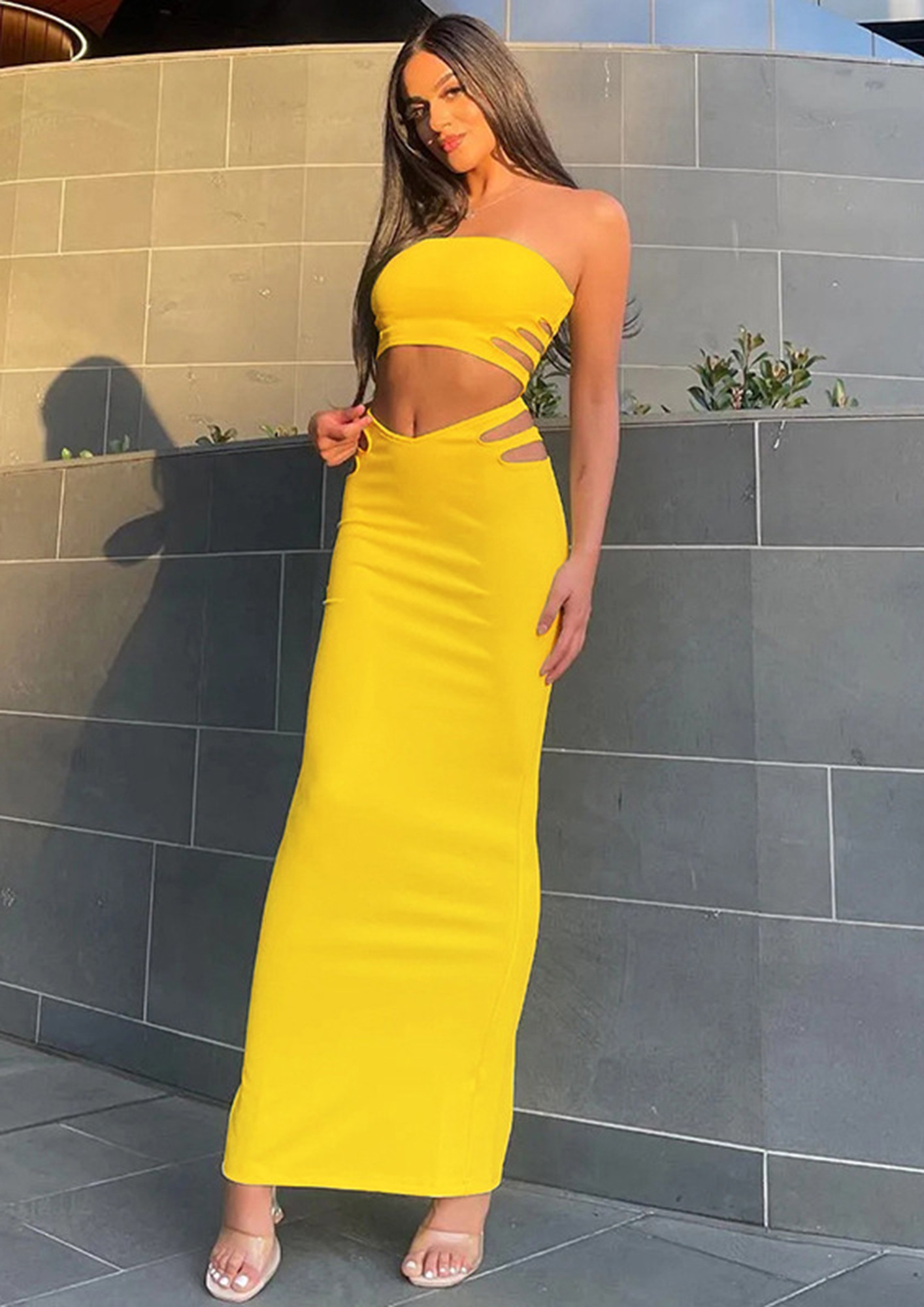 Buy HOT MESS YELLOW TWO PIECE SET for Women Online in India