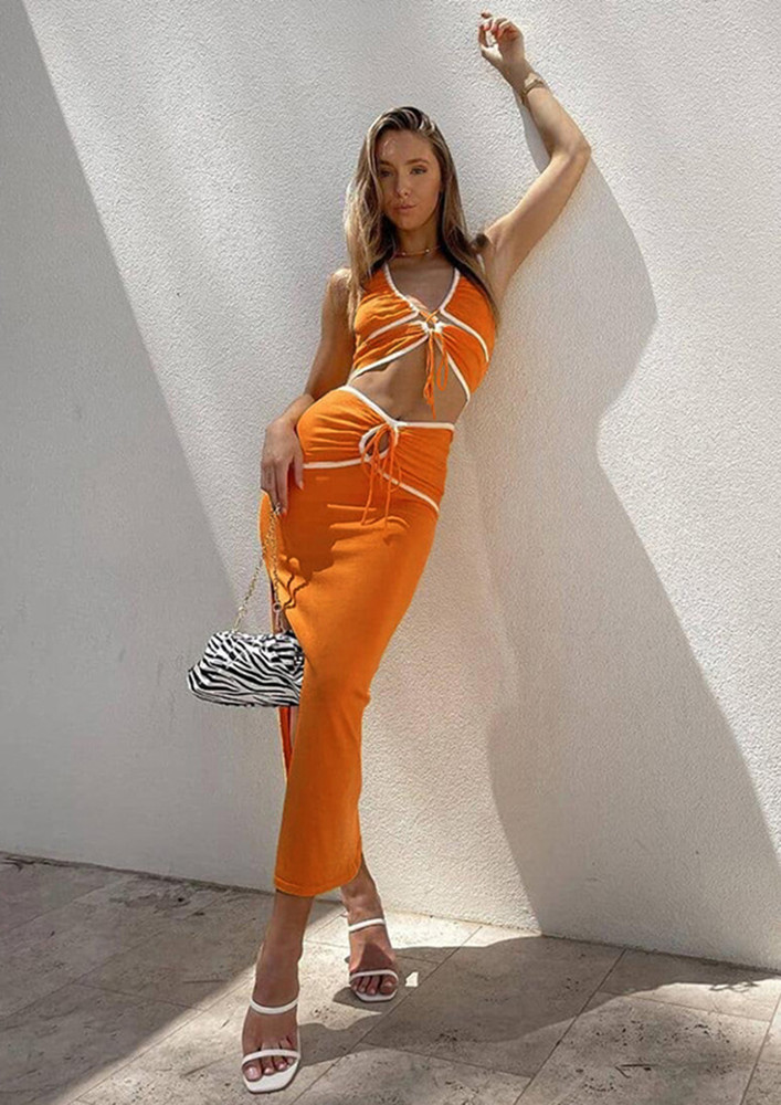 All About The Grooving Orange Two Piece Set
