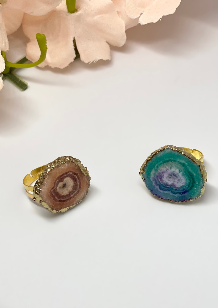 Agate Stone Adjustable Ring