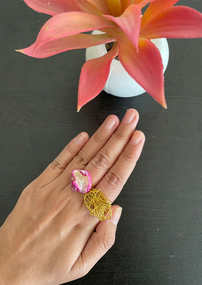 Pink And Golden Ring