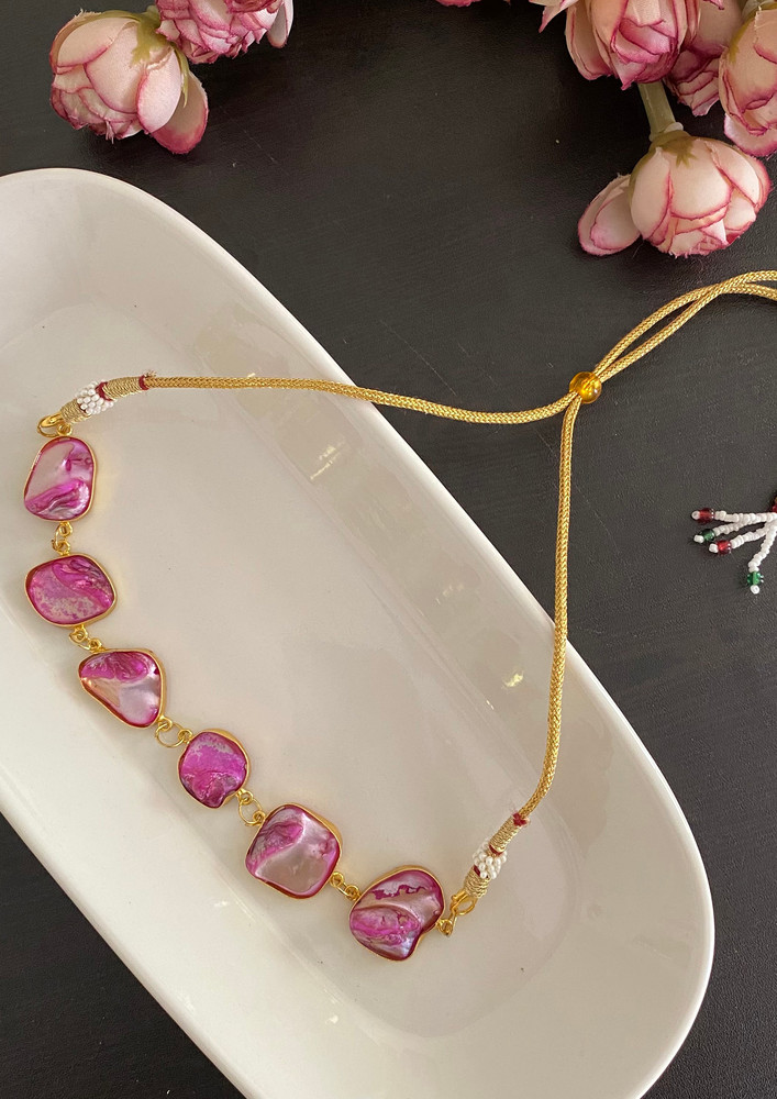 Pink Mother Of Pearl Choker