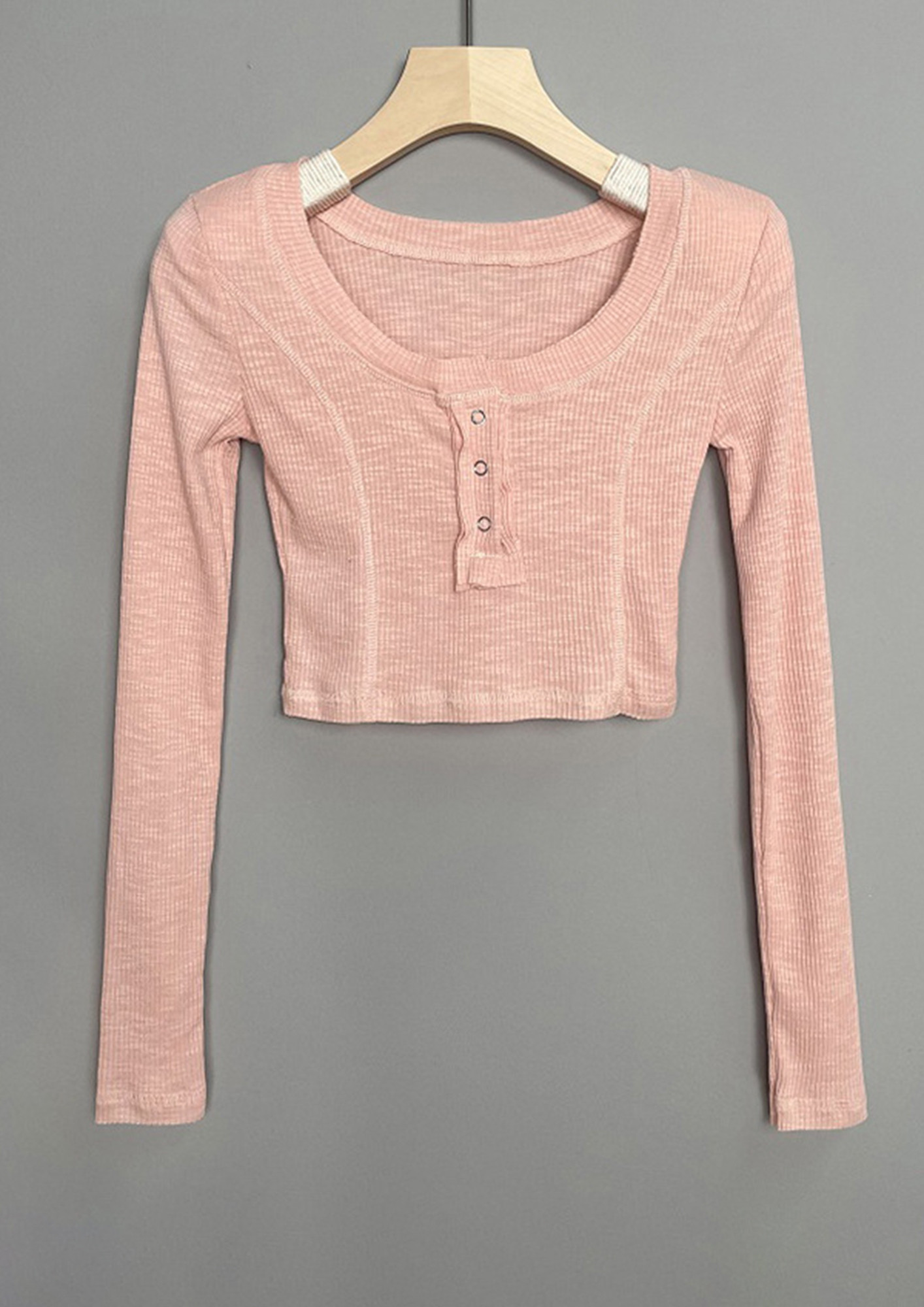 Buy PINK SNAP-BUTTON-FRONT FS CROP TOP for Women Online in India